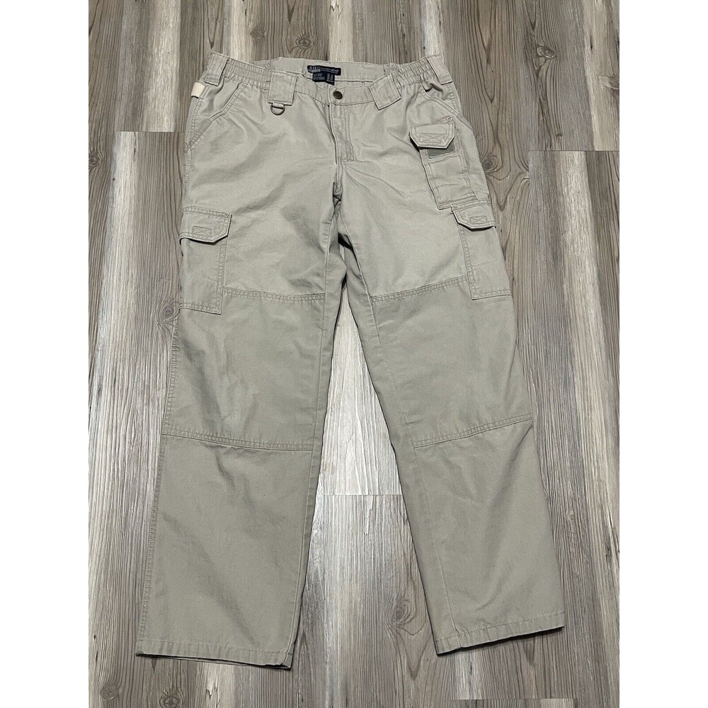 5.11 Womens Size 12 Cotton Canvas Cargo Pants Beige Tan Regular Fit Workwear